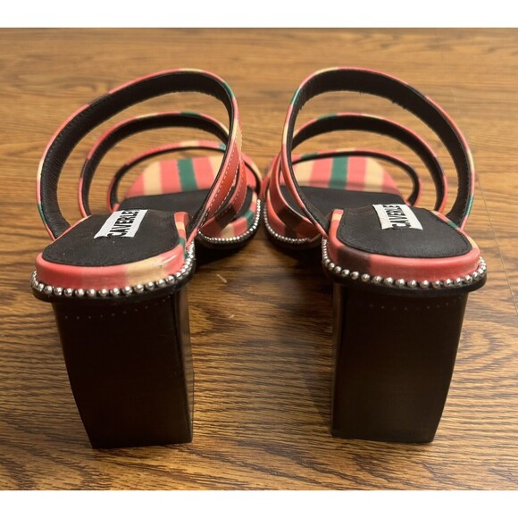 Anthropologie Caverley Women Nora Mule Pink Stripe Heels Shoes Size EU 41/US 9‎ - Picture 8 of 10
